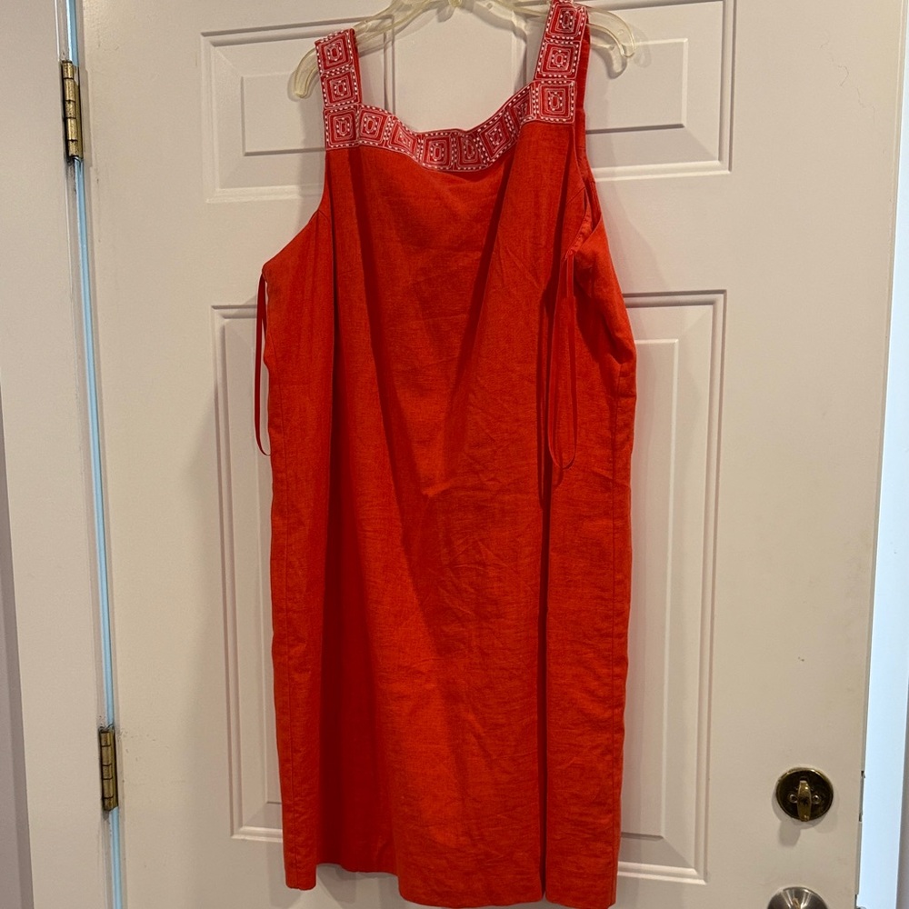 Kim Rogers Red Embroidered Mini Dress